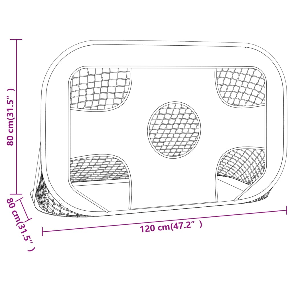 Voetbaldoel met doelwit 120x80x80 cm polyester is nu te koop bij PeponiXL, paradijselijk wonen!