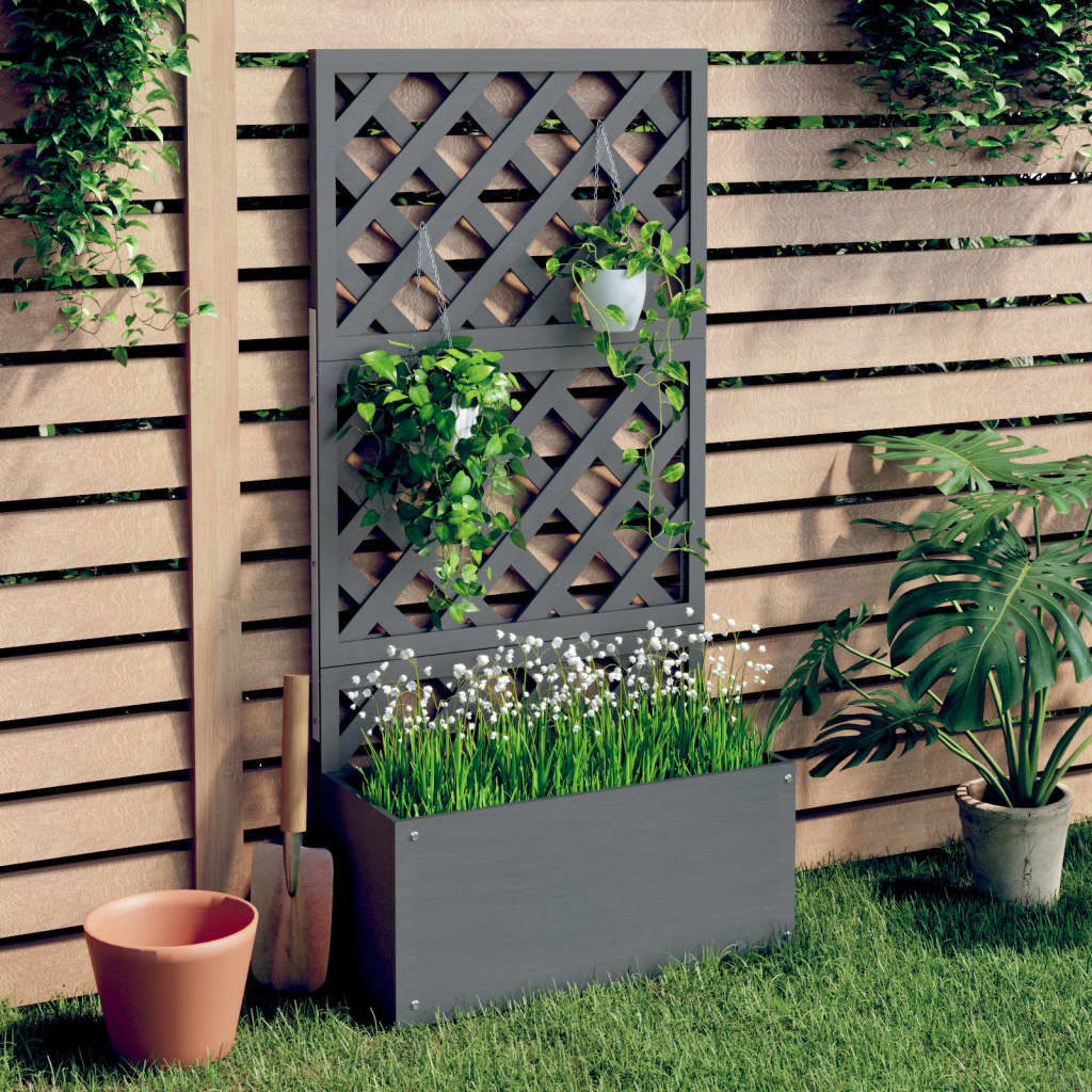 Plantenbak met latwerk 65x33x135 cm HKC is nu te koop bij PeponiXL, paradijselijk wonen!