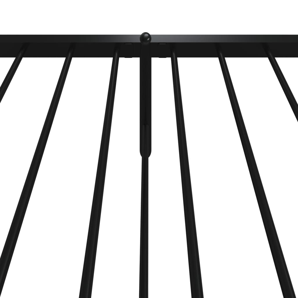 Bedframe met hoofd- en voeteneinde metaal zwart 107x203 cm is nu te koop bij PeponiXL, paradijselijk wonen!