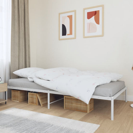 Bedframe metaal wit 100x200 cm is nu te koop bij PeponiXL, paradijselijk wonen!