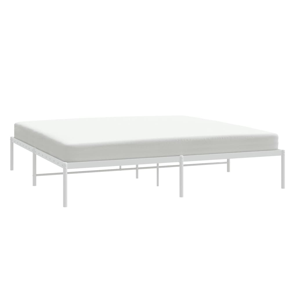 Bedframe metaal wit 193x203 cm is nu te koop bij PeponiXL, paradijselijk wonen!