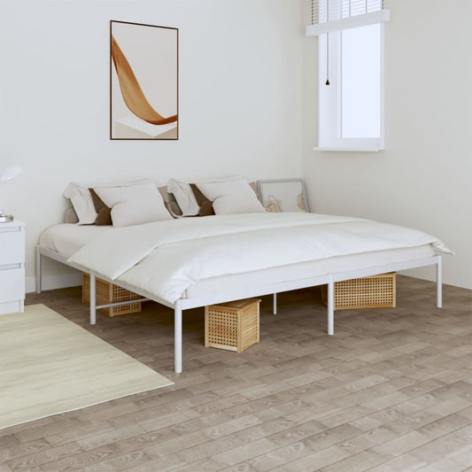 Bedframe metaal wit 193x203 cm is nu te koop bij PeponiXL, paradijselijk wonen!