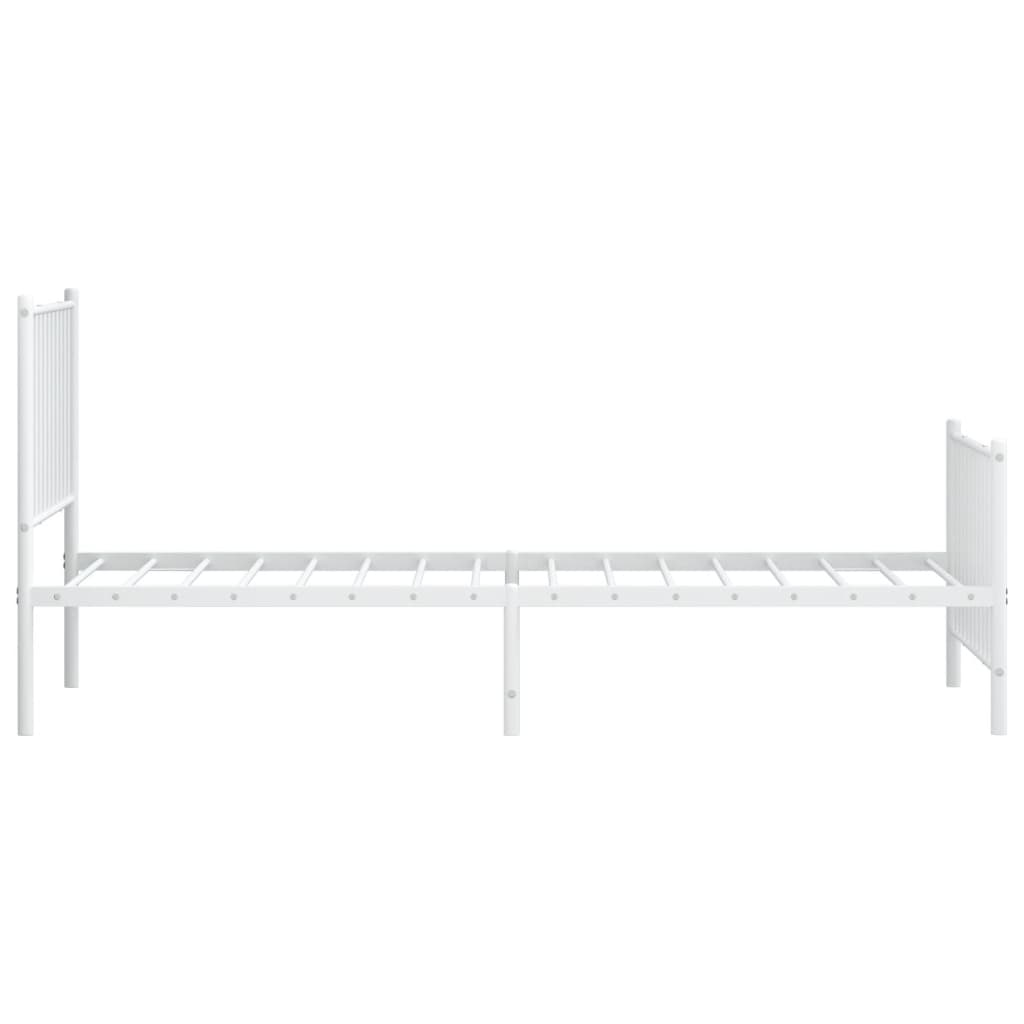 Bedframe met hoofd- en voeteneinde metaal wit 80x200 cm is nu te koop bij PeponiXL, paradijselijk wonen!