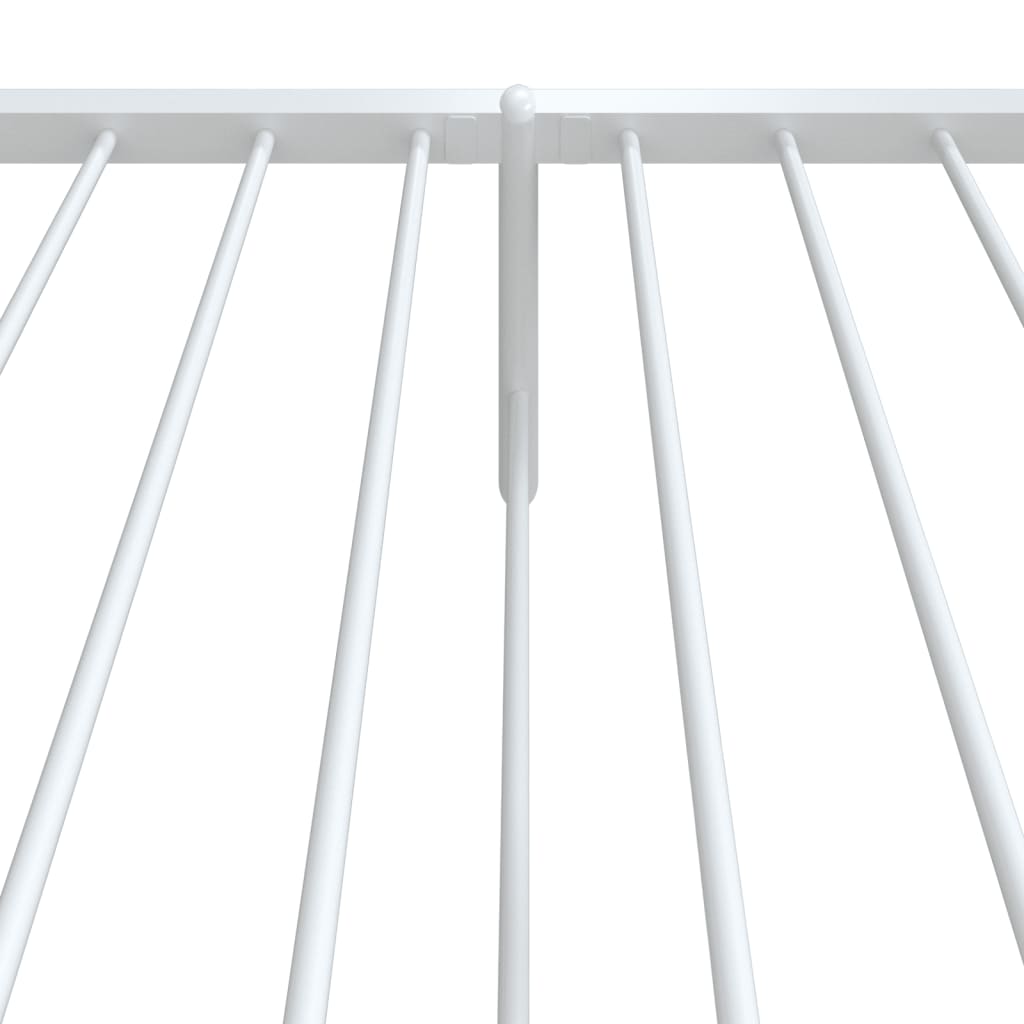 Bedframe met hoofd- en voeteneinde metaal wit 80x200 cm is nu te koop bij PeponiXL, paradijselijk wonen!