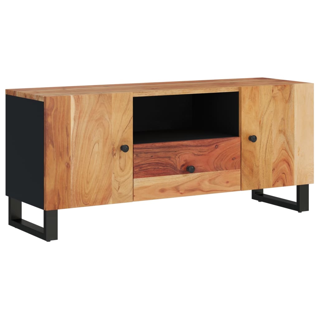 Tv-meubel 105x33,5x46 cm massief acaciahout en bewerkt hout is nu te koop bij PeponiXL, paradijselijk wonen!