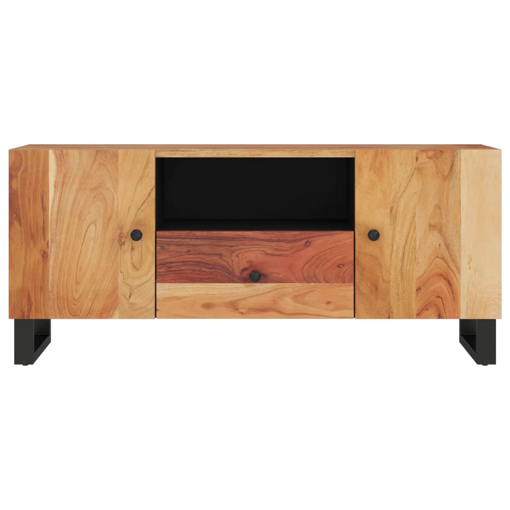 Tv-meubel 105x33,5x46 cm massief acaciahout en bewerkt hout is nu te koop bij PeponiXL, paradijselijk wonen!