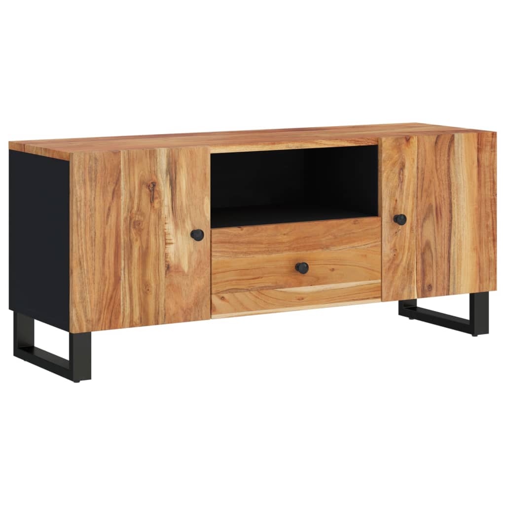 Tv-meubel 105x33,5x46 cm massief acaciahout en bewerkt hout is nu te koop bij PeponiXL, paradijselijk wonen!