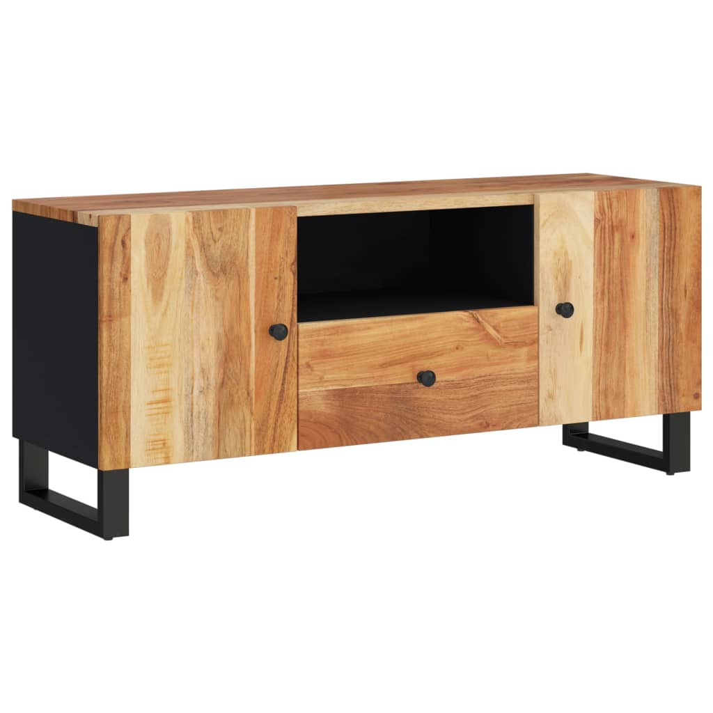 Tv-meubel 105x33,5x46 cm massief acaciahout en bewerkt hout is nu te koop bij PeponiXL, paradijselijk wonen!