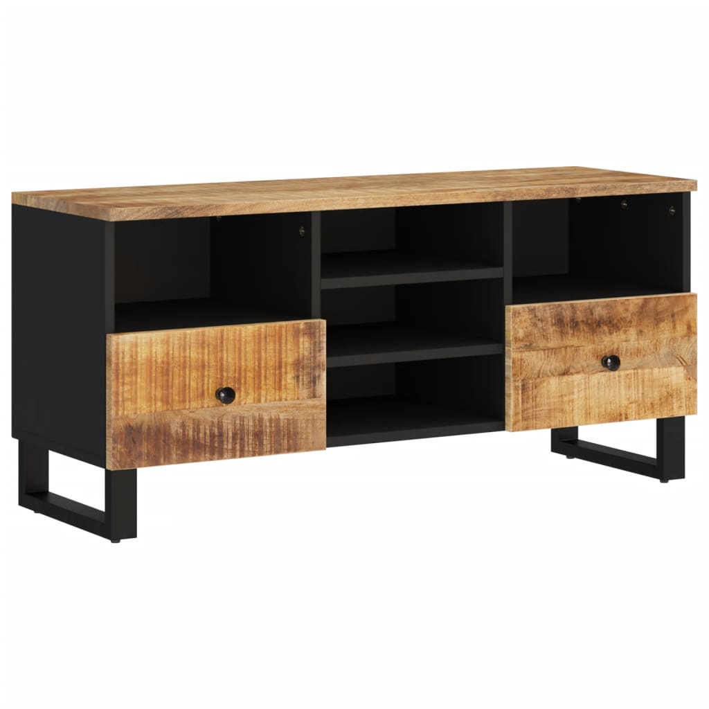 Tv-meubel 100x33x46 cm massief mangohout en bewerkt hout is nu te koop bij PeponiXL, paradijselijk wonen!