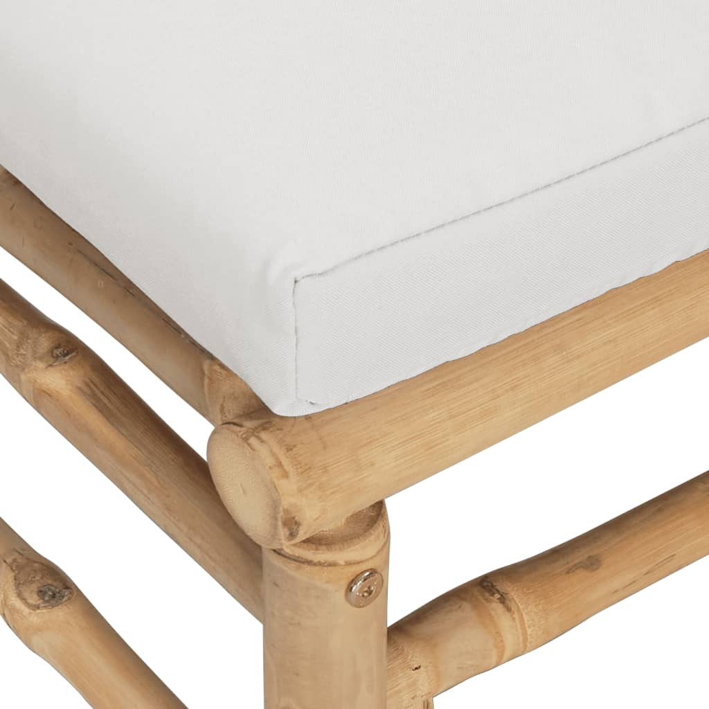 2-delige Loungeset met kussens bamboe lightgrijs is nu te koop bij PeponiXL, paradijselijk wonen!