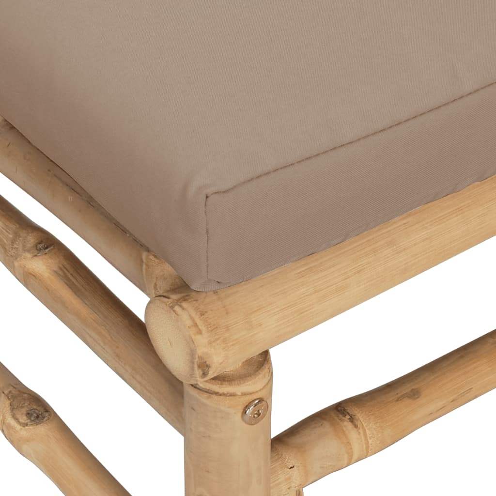 3-delige Loungeset met kussens bamboe taupe is nu te koop bij PeponiXL, paradijselijk wonen!