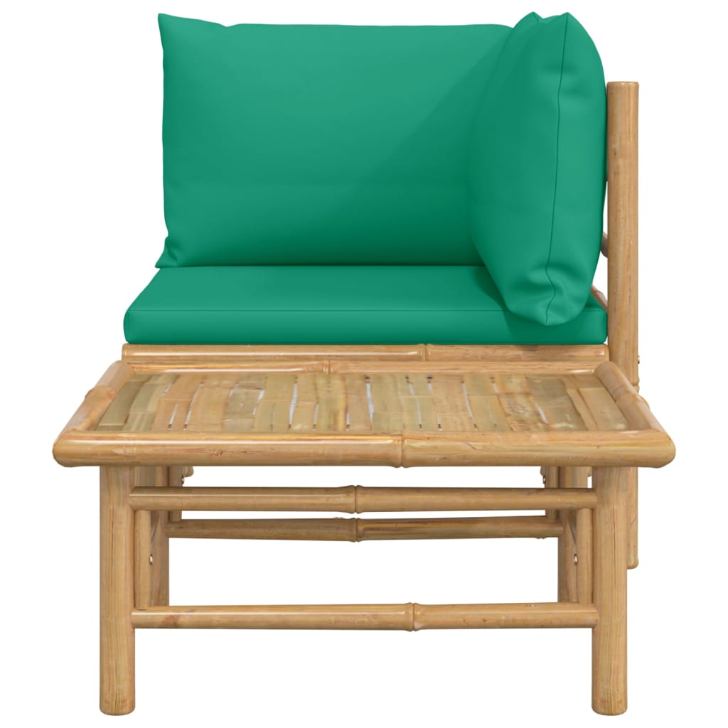 2-delige Loungeset met kussens bamboe groen is nu te koop bij PeponiXL, paradijselijk wonen!