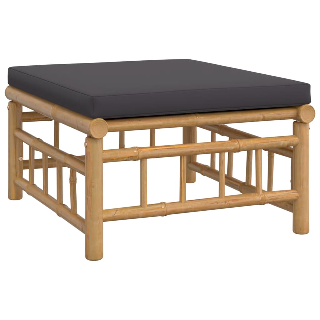 3-delige Loungeset met kussens bamboe donkergrijs is nu te koop bij PeponiXL, paradijselijk wonen!
