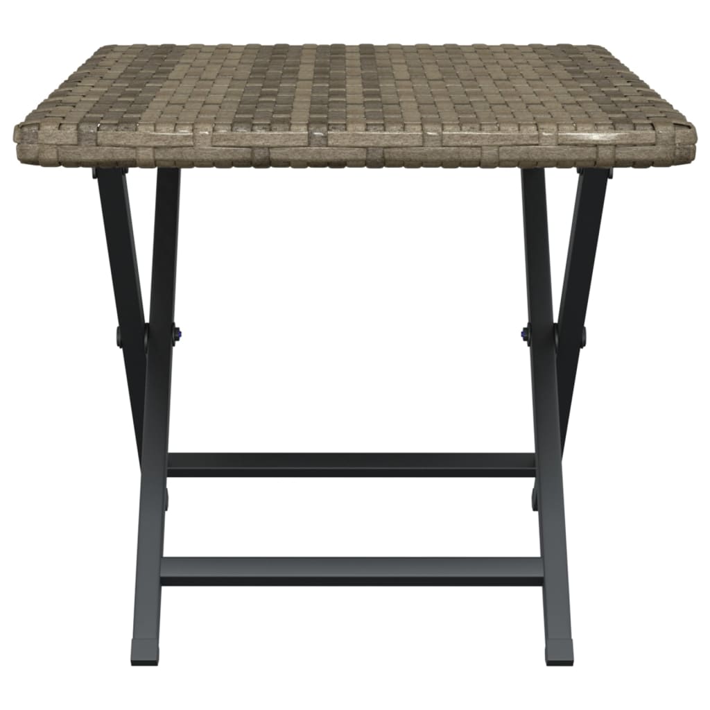 Tafel inklapbaar 45x35x32 cm poly rattan grijs is nu te koop bij PeponiXL, paradijselijk wonen!