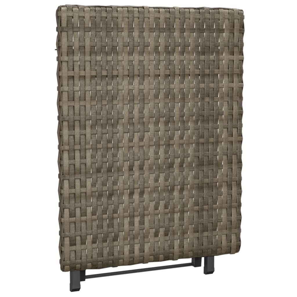 Tafel inklapbaar 45x35x32 cm poly rattan grijs is nu te koop bij PeponiXL, paradijselijk wonen!