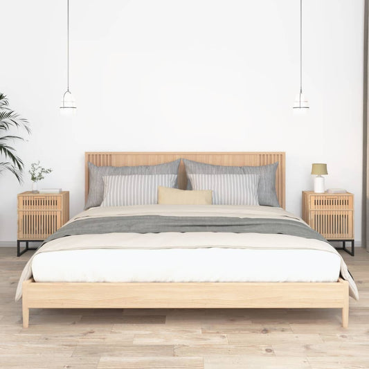 Nachtkastjes 2 st 40x30x55,5 cm bewerkt hout en ijzer is nu te koop bij PeponiXL, paradijselijk wonen!