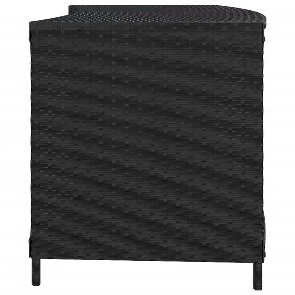 Opbergschappen 2 st poly rattan zwart is nu te koop bij PeponiXL, paradijselijk wonen!