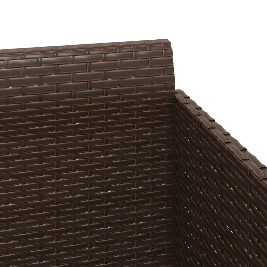 Ligbed met kussens 182x118x63 cm poly rattan bruin is nu te koop bij PeponiXL, paradijselijk wonen!