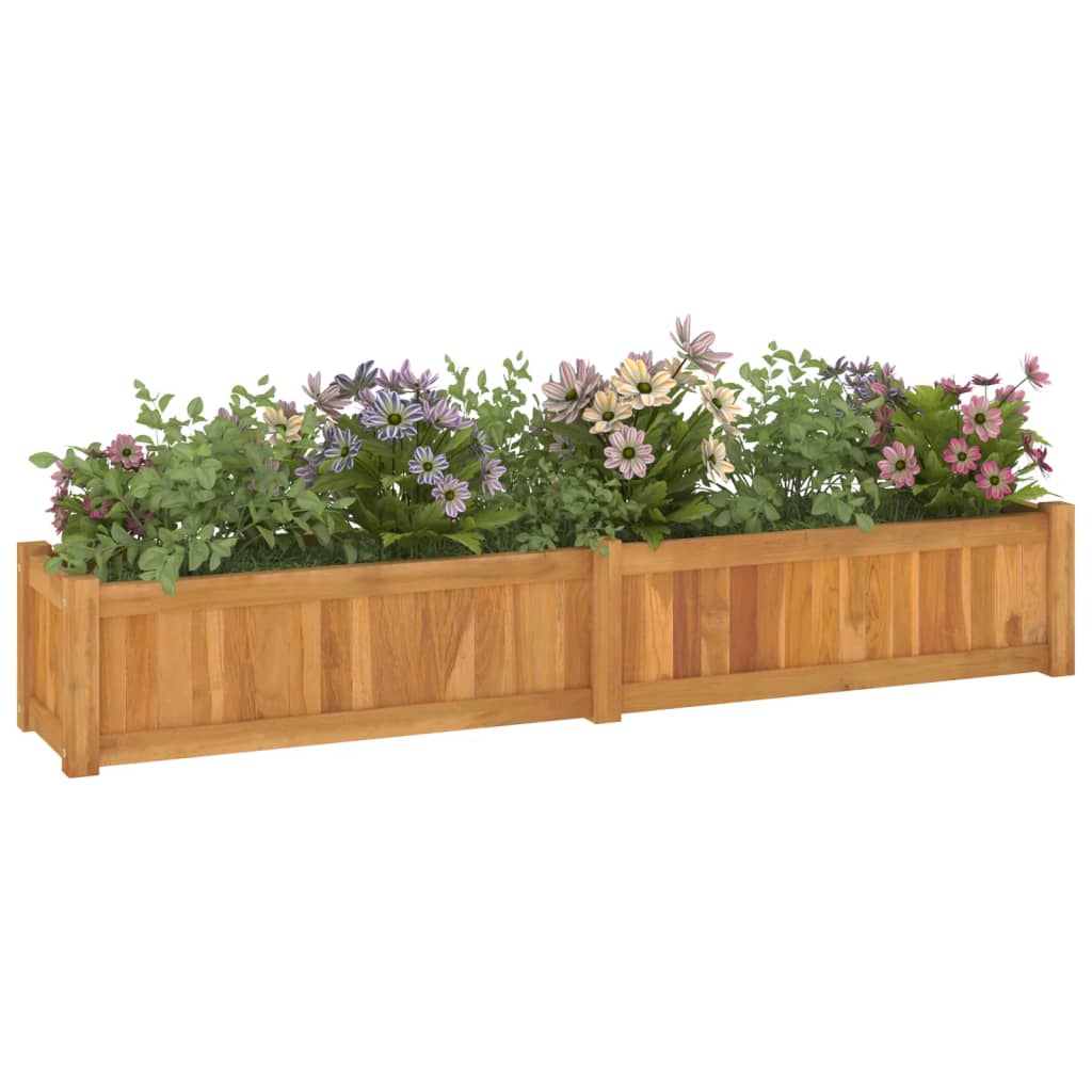 Plantenbak verhoogd 150x30x25 cm massief teakhout is nu te koop bij PeponiXL, paradijselijk wonen!