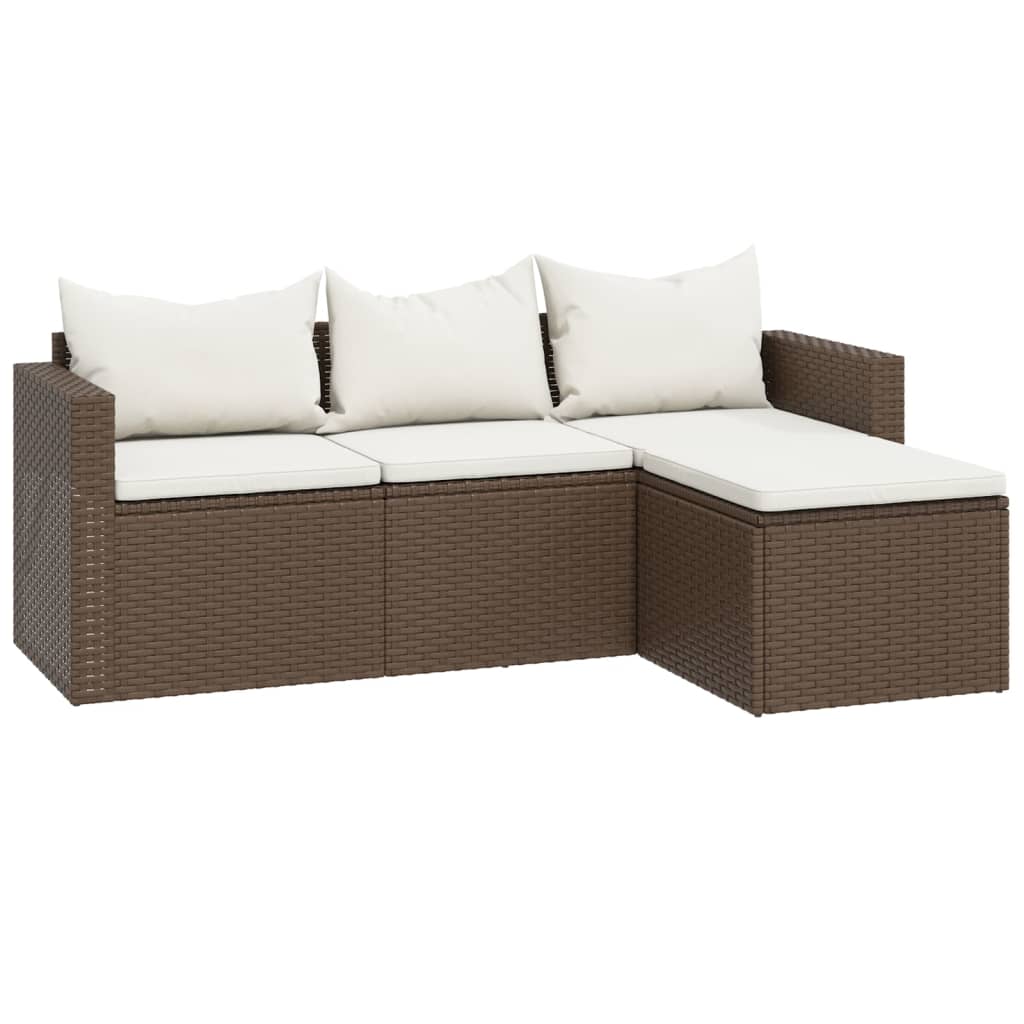 Loungeset poly rattan bruin is nu te koop bij PeponiXL, paradijselijk wonen!
