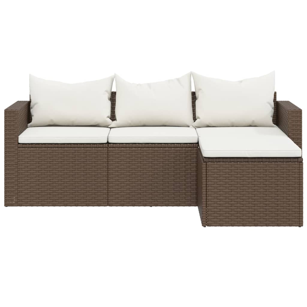 Loungeset poly rattan bruin is nu te koop bij PeponiXL, paradijselijk wonen!