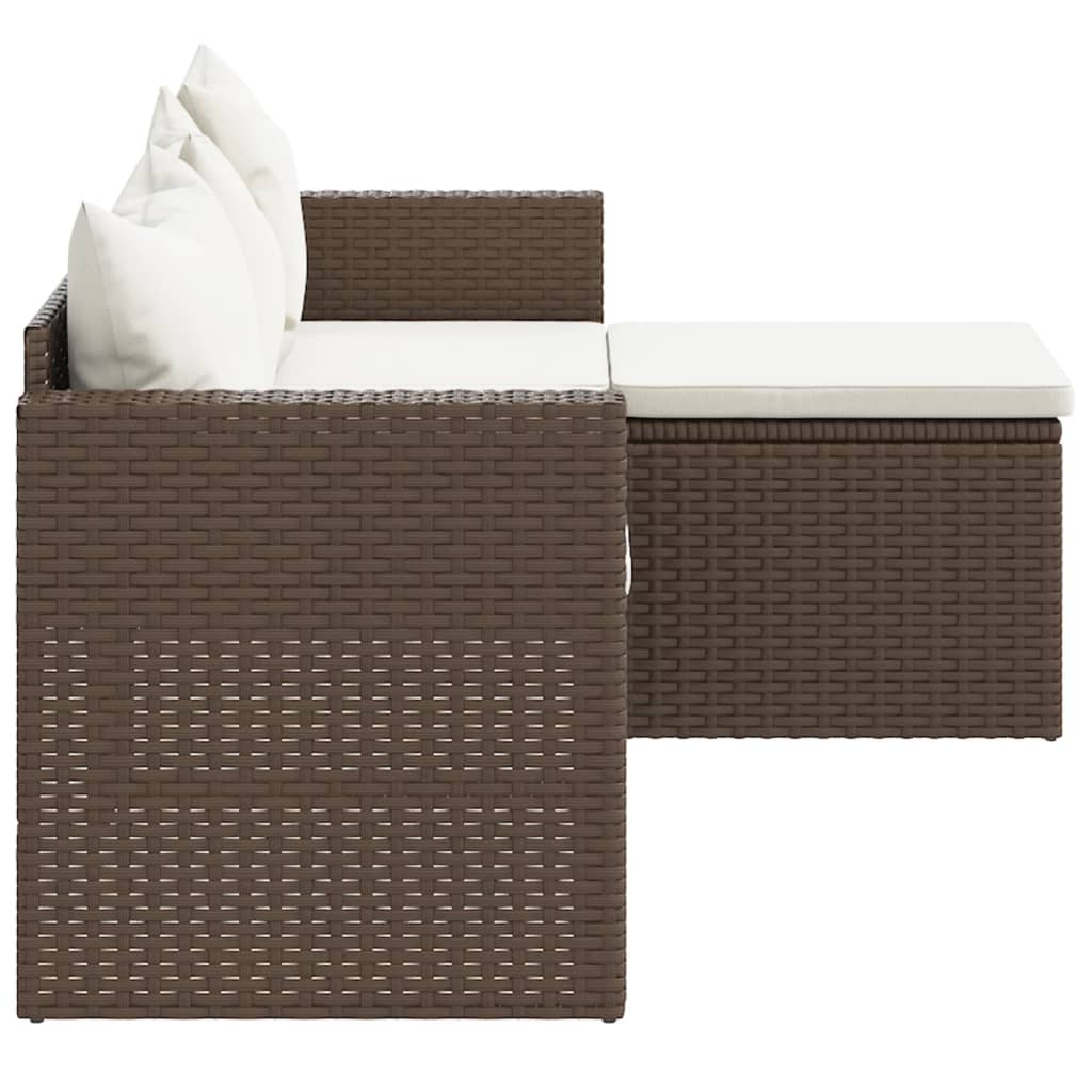 Loungeset poly rattan bruin is nu te koop bij PeponiXL, paradijselijk wonen!