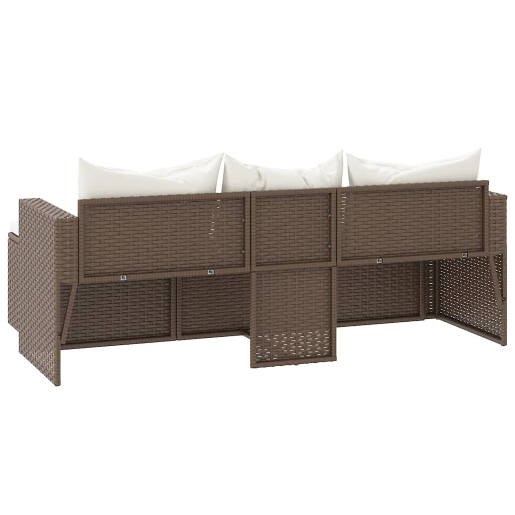 Loungeset poly rattan bruin is nu te koop bij PeponiXL, paradijselijk wonen!