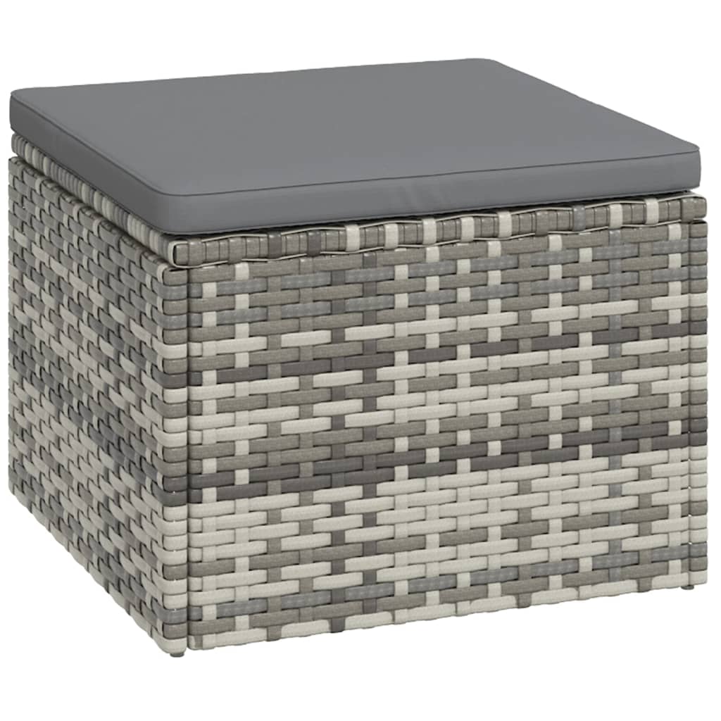 3-delige Loungeset met kussens poly rattan grijs is nu te koop bij PeponiXL, paradijselijk wonen!