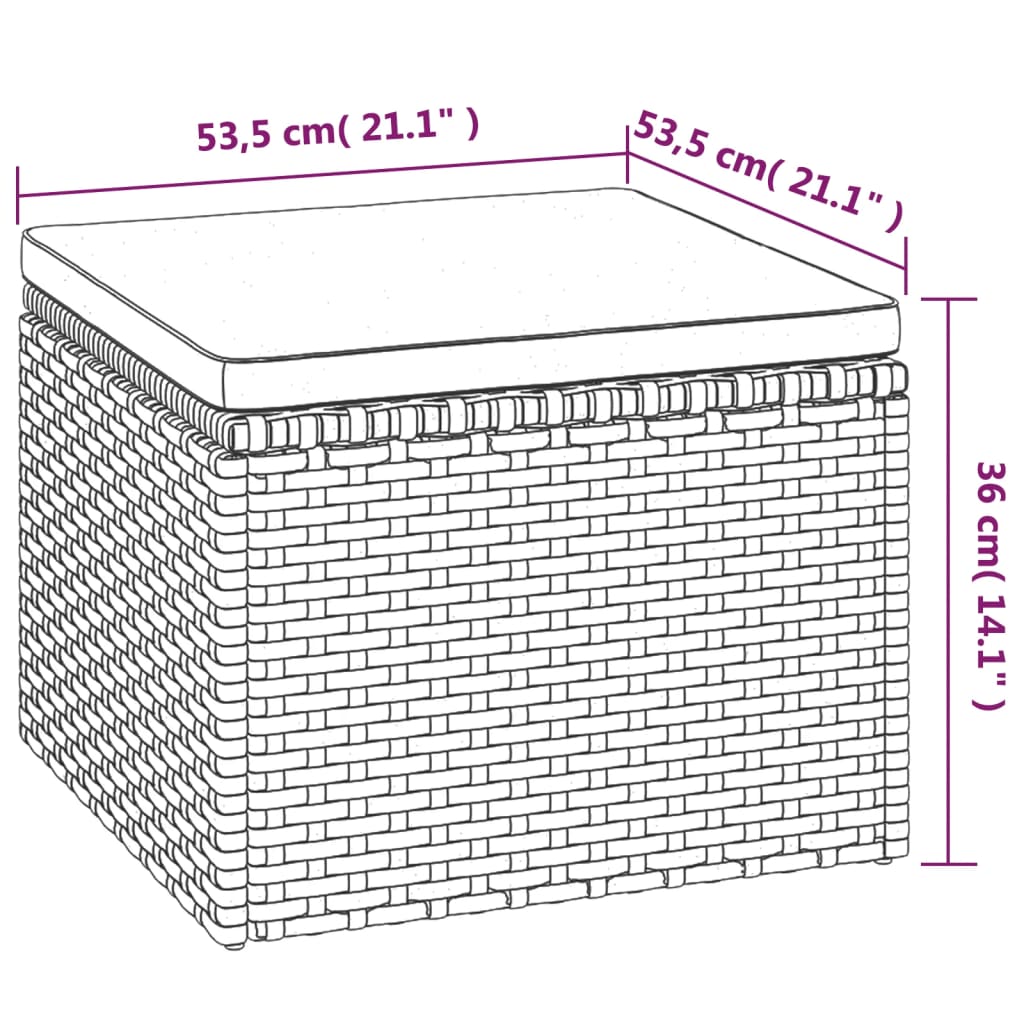 Tuinbank 3-zits met dak en voetenbank poly rattan zwart is nu te koop bij PeponiXL, paradijselijk wonen!