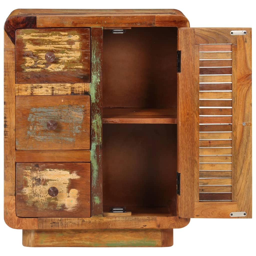 Dressoir met 3 lades 55x30x70 cm massief gerecycled hout is nu te koop bij PeponiXL, paradijselijk wonen!