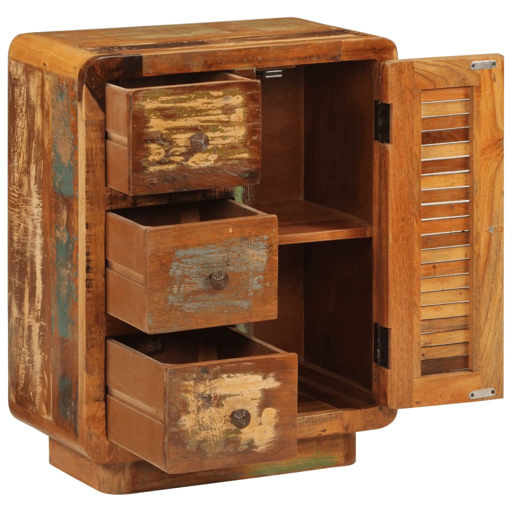 Dressoir met 3 lades 55x30x70 cm massief gerecycled hout is nu te koop bij PeponiXL, paradijselijk wonen!