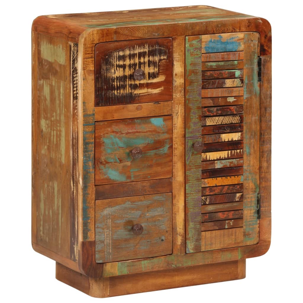 Dressoir met 3 lades 55x30x70 cm massief gerecycled hout is nu te koop bij PeponiXL, paradijselijk wonen!