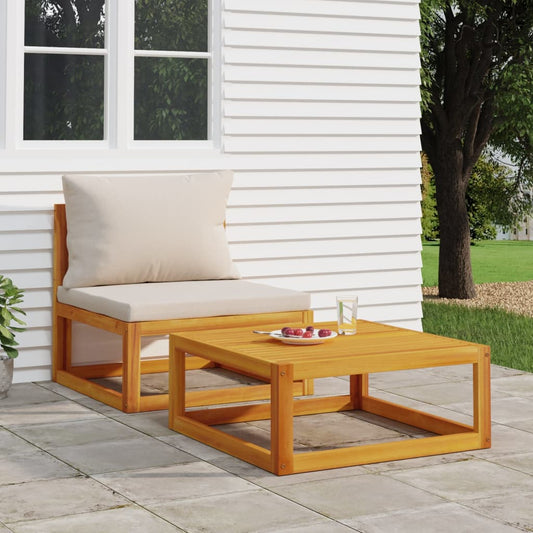 2-delige Loungeset met kussens massief acaciahout is nu te koop bij PeponiXL, paradijselijk wonen!
