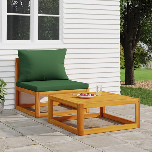 2-delige Loungeset met kussens massief acaciahout is nu te koop bij PeponiXL, paradijselijk wonen!