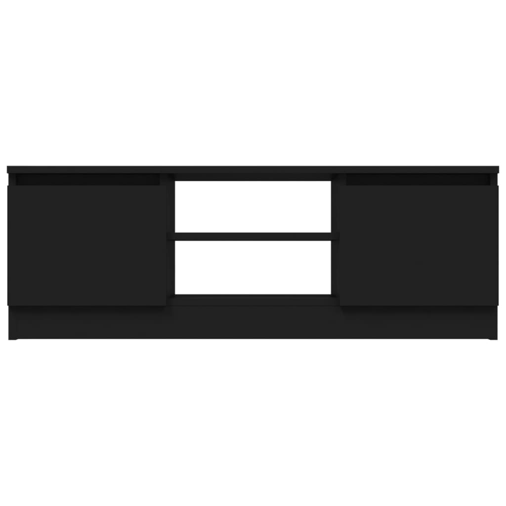Tv-meubel met deur 102x30x36 cm zwart is nu te koop bij PeponiXL, paradijselijk wonen!