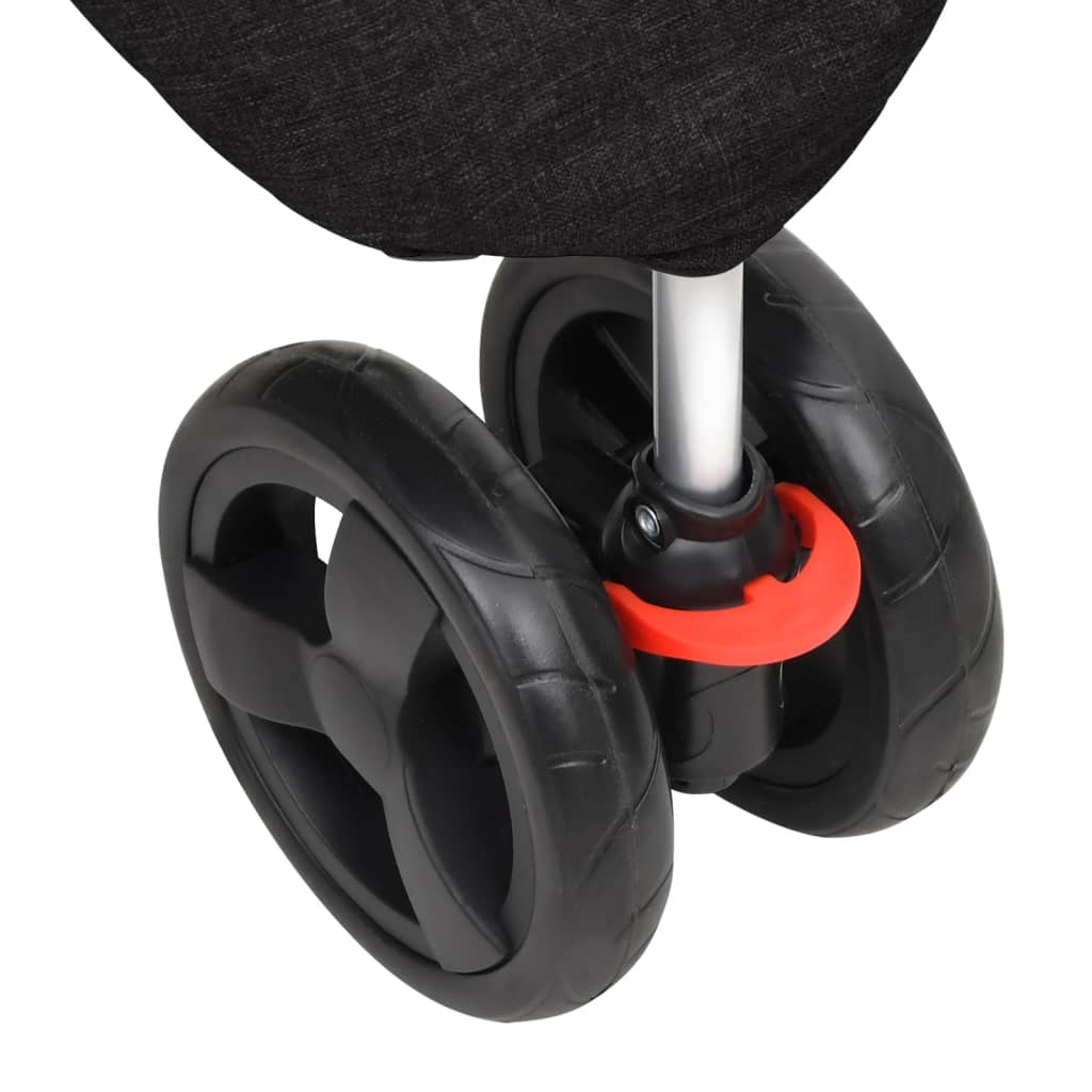 Hondenwagen inklapbaar 80x46x98 cm oxford stof zwart is nu te koop bij PeponiXL, paradijselijk wonen!