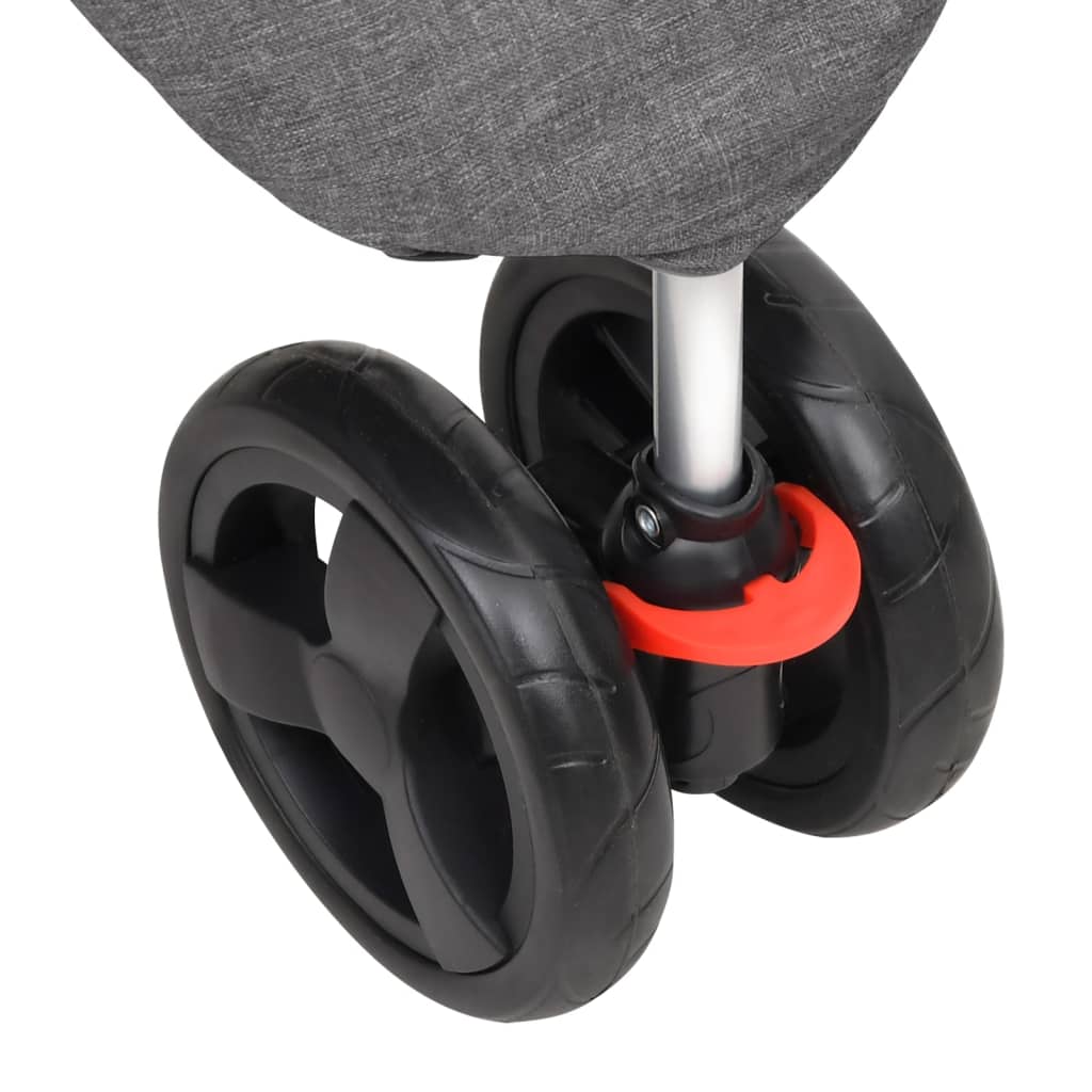 Hondenwagen inklapbaar 80x46x98 cm oxford stof grijs is nu te koop bij PeponiXL, paradijselijk wonen!