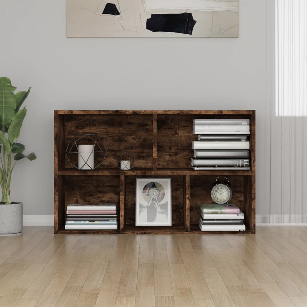 Boekenkast/dressoir 50x25x80 cm bewerkt hout gerookt eikenkleur is nu te koop bij PeponiXL, paradijselijk wonen!