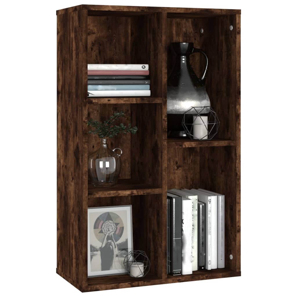 Boekenkast/dressoir 50x25x80 cm bewerkt hout gerookt eikenkleur is nu te koop bij PeponiXL, paradijselijk wonen!