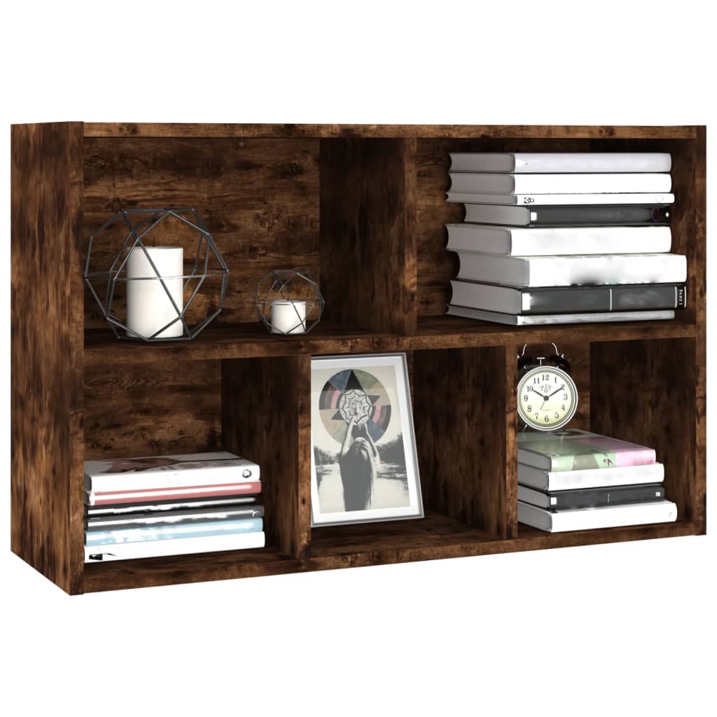 Boekenkast/dressoir 50x25x80 cm bewerkt hout gerookt eikenkleur is nu te koop bij PeponiXL, paradijselijk wonen!