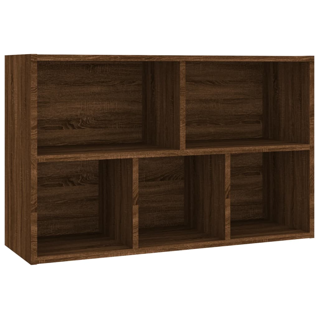 Boekenkast/dressoir 50x25x80 cm bewerkt hout bruin eikenkleur is nu te koop bij PeponiXL, paradijselijk wonen!