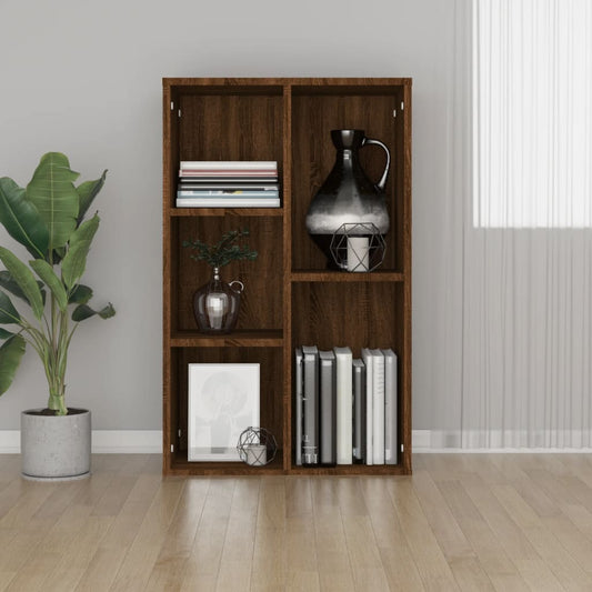 Boekenkast/dressoir 50x25x80 cm bewerkt hout bruin eikenkleur is nu te koop bij PeponiXL, paradijselijk wonen!