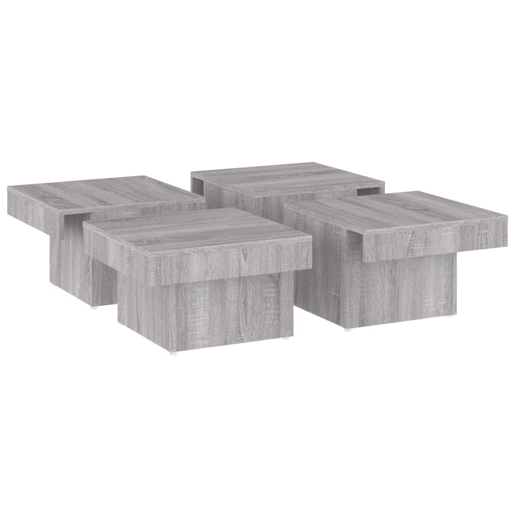 Salontafel 90x90x28 cm bewerkt hout grijs sonoma eikenkleurig is nu te koop bij PeponiXL, paradijselijk wonen!