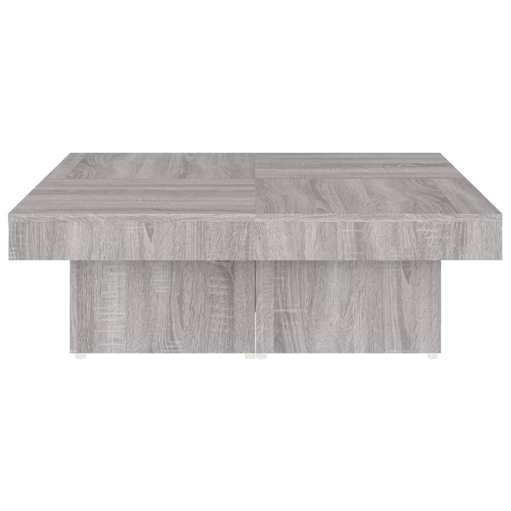 Salontafel 90x90x28 cm bewerkt hout grijs sonoma eikenkleurig is nu te koop bij PeponiXL, paradijselijk wonen!
