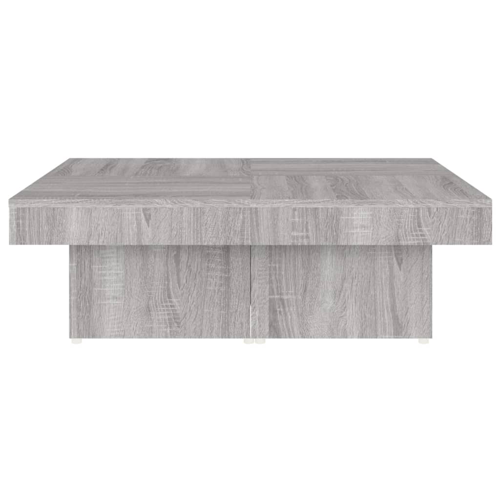 Salontafel 90x90x28 cm bewerkt hout grijs sonoma eikenkleurig is nu te koop bij PeponiXL, paradijselijk wonen!