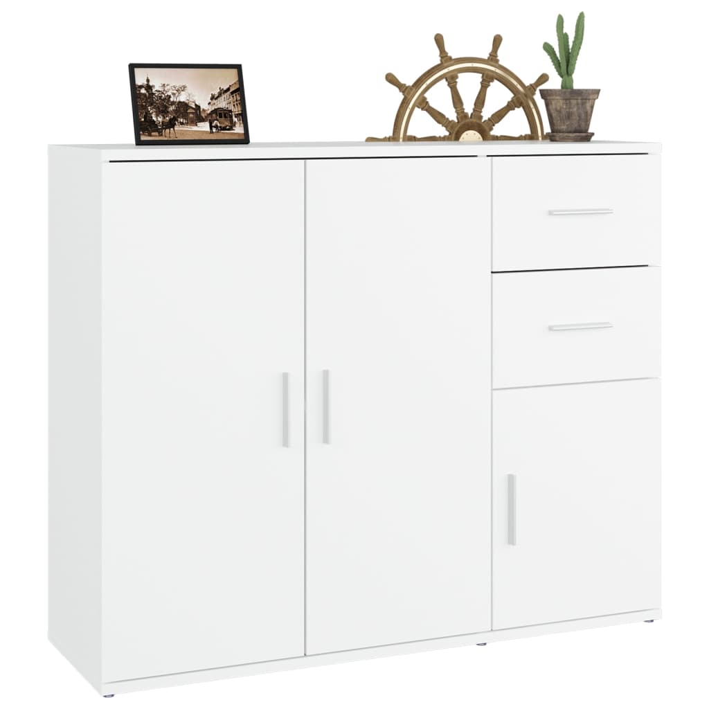Dressoir 91x29,5x75 cm bewerkt hout wit is nu te koop bij PeponiXL, paradijselijk wonen!