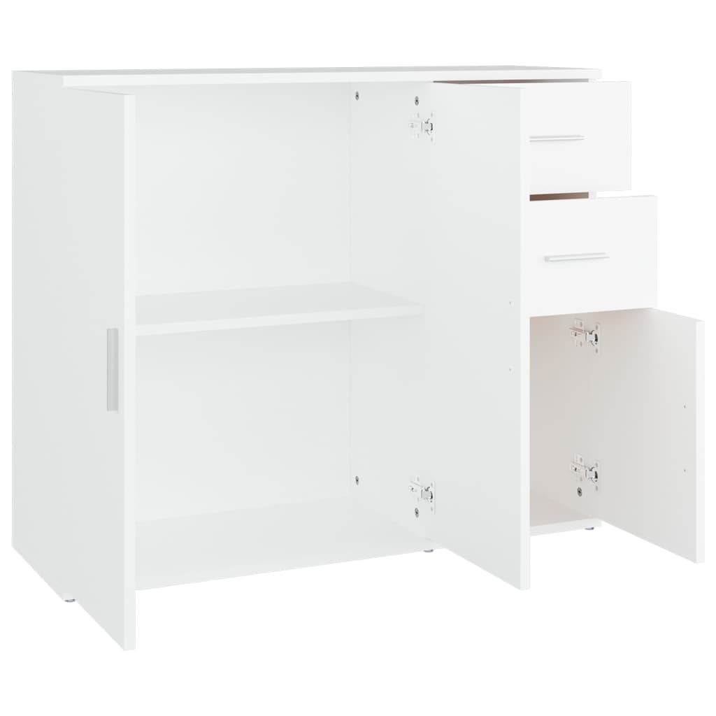 Dressoir 91x29,5x75 cm bewerkt hout wit is nu te koop bij PeponiXL, paradijselijk wonen!