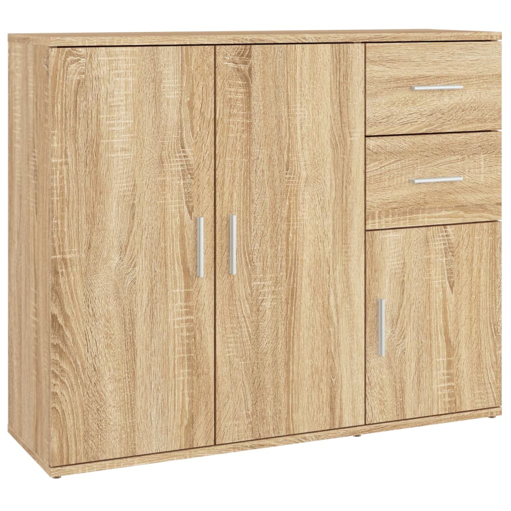 Dressoir Sonoma Eiken 91x29,5x75 cm Bewerkt Hout is nu te koop bij PeponiXL, paradijselijk wonen!