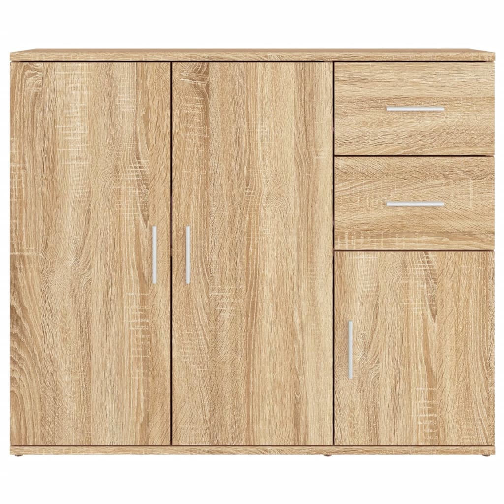 Dressoir Sonoma Eiken 91x29,5x75 cm Bewerkt Hout is nu te koop bij PeponiXL, paradijselijk wonen!
