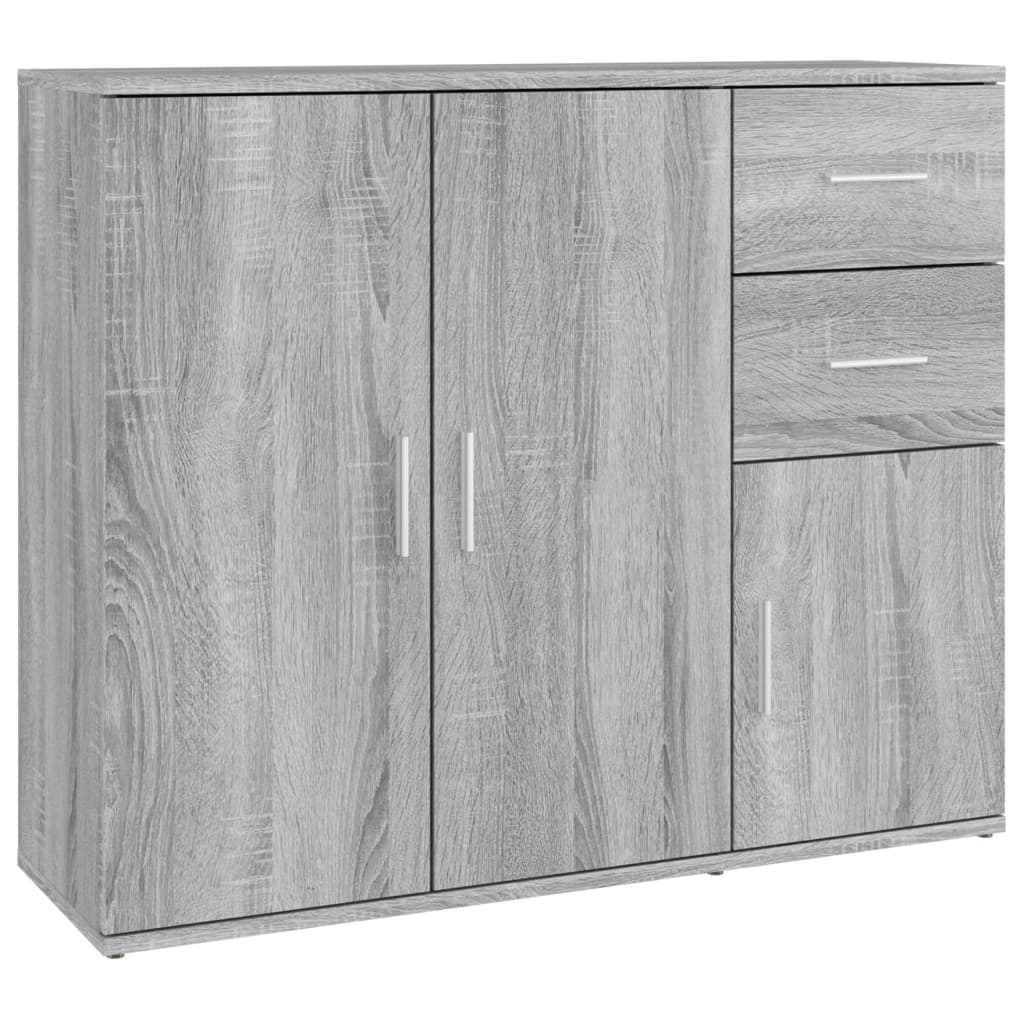 Dressoir 91x29,5x75 cm bewerkt hout grijs sonoma eikenkleurig is nu te koop bij PeponiXL, paradijselijk wonen!